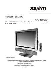 Sanyo AVL-323 Instruction Manual