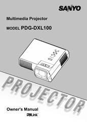 Sanyo PDG-DXL100W Owner's Manual