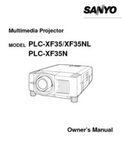 Sanyo PLC-XF35/XF35NL Owner's Manual