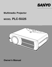 Sanyo PLC-SU25 Owner's Manual