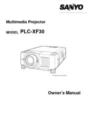 Sanyo PLC-XF30 Owner's Manual