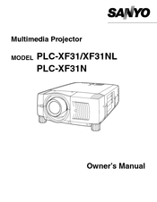 Sanyo PLC-XF31/XF31NL Owner's Manual