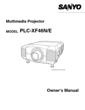 Sanyo PLC-XF46N/E Owner's Manual