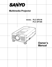 Sanyo PLC-XP21N Owner's Manual