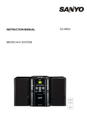 Sanyo DC-MX31 Instruction Manual