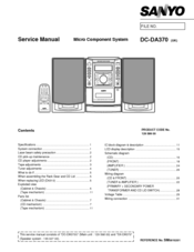 Sanyo DC-DA370 Service Manual