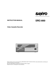 Sanyo SRC-800 Instruction Manual