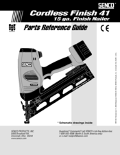 Senco Cordless Finish 41 Parts Reference Manual