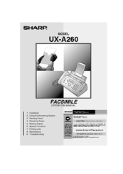 Sharp UX-A260U Operation Manual