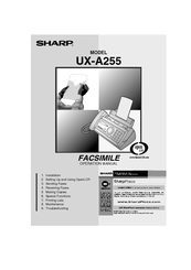 Sharp UX-A255 Operation Manual