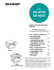 Sharp AR M207 - B/W Laser - All-in-One Operation Manual