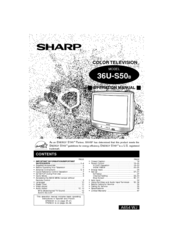 Sharp 36U-S50B Operation Manual