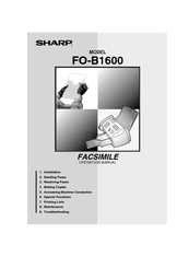 Sharp FO-1600 Operation Manual
