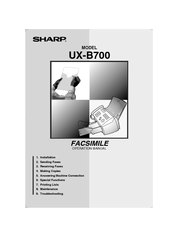 Sharp UX-B700 Operation Manual