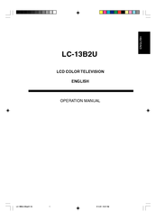 Sharp LC-13B2U Operation Manual