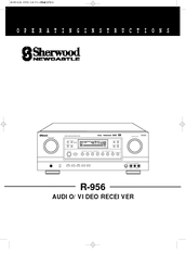 Sherwood Newcastle R-956 Operation Instructions Manual