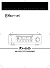 Sherwood RX-4100 Operating Instructions Manual