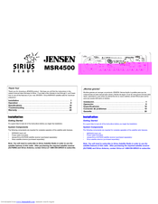Jensen MSR4500 Owner's Manual