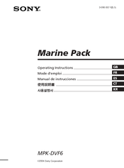 Sony MPK-DVF6 Operating Instructions Manual