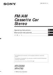 Sony XR-4790 Operating Instructions Manual