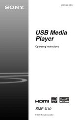 Sony SMPU10 - USB Media Player Operating Instructions Manual