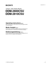 Sony DDM-2800CSU Operating Instructions Manual