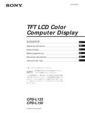 Sony CPD-L122 Operating Instructions Manual