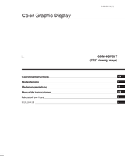 Sony GDM-90W01T Operating Instructions Manual