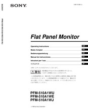Sony PFM-510A1WJ Operating Instructions Manual