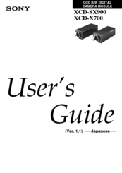Sony XCD-SX900 User Manual