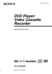 Sony SLV-D900E Operating Instructions Manual
