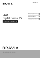 Sony BRAVIA KDL-19BX200 Operating Instructions Manual