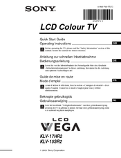 Sony WEGA KLV-17HR2 Quick Start Manual