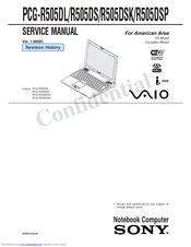 Sony VAIO SuperSlim Pro PCG-R505DS Service Manual