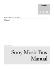 Sony Music Box v.2.1.0 Manual