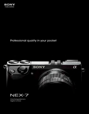Sony NEX-7/B Brochure & Specs
