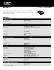 Sony XM-GTX1821 Specifications
