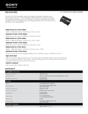 Sony XM-GTX1852 Specifications