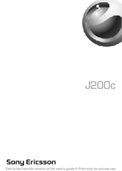 Sony Ericsson J200c User Manual