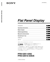 Sony PFM-42B2E Operating Instructions Manual