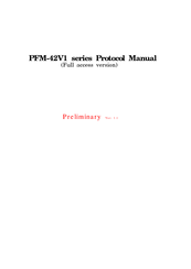 Sony PFM-42V1 series Protocol Manual