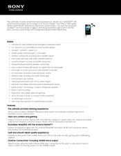 Sony Walkman NWZ-Z1050 Specifications