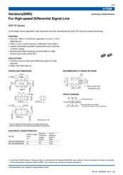 Tdk Varistors(SMD) AVF16 Series Specifications