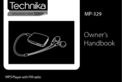 Technika MP-329 Owner's Handbook Manual