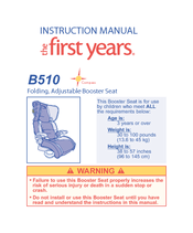 The First Years B510 Instruction Manual