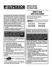 Superior SSDVT-3328CNM Installation Instructions Manual
