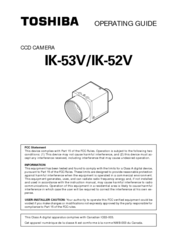 Toshiba IK-53V Operating Manual