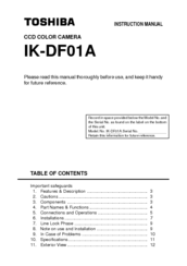 Toshiba IK-DF01A Instruction Manual