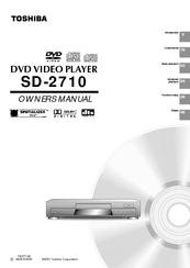 Toshiba SD-2710 Owner's Manual
