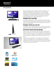 Sony VAIO VPCL235FX/B Specification Sheet